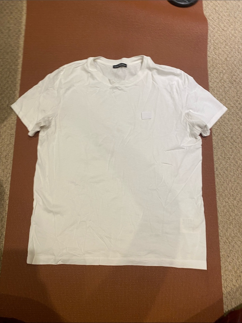 Acne White Short Sleeve Crew T-Shirt